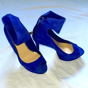 Jessica Simpson, Suede Blue Heel, Sz 9